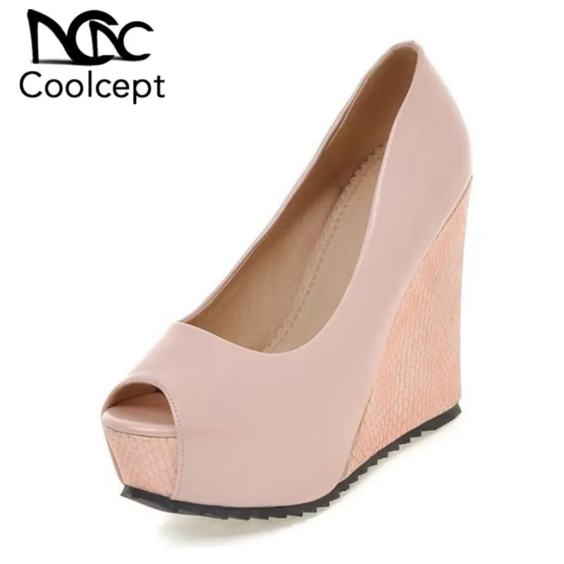 Coolcept Size 33 41 Y Women High Wedges Shoes Woman P Toe Size 33 41 Y Women High Wedges Shoes