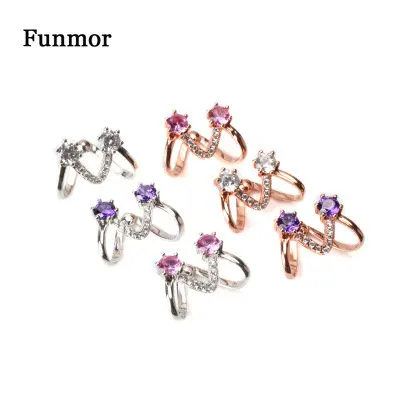 Funmor без Сережки для пирсинга из стерлингового серебра 925 пробы Brincos AAA Zircons женские