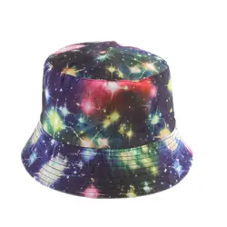 Galaxy печати Панама Мужские Женские шапки летние панамки уличная Боб шляпа Реверсивный рыбалка, рыбак шляпа