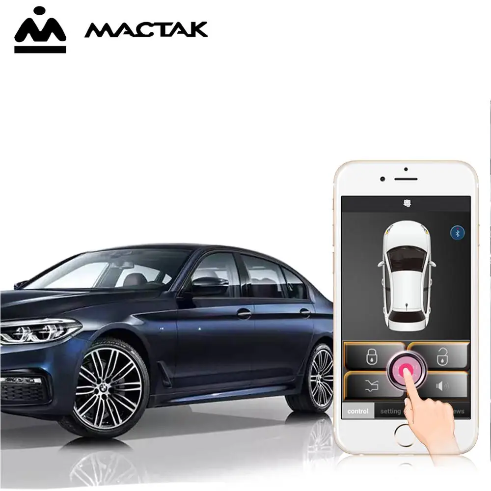  SmartPhone Control PKE Car Alarm System Kit Smart Passive Auto Central Locking Car Door Keyless Pus