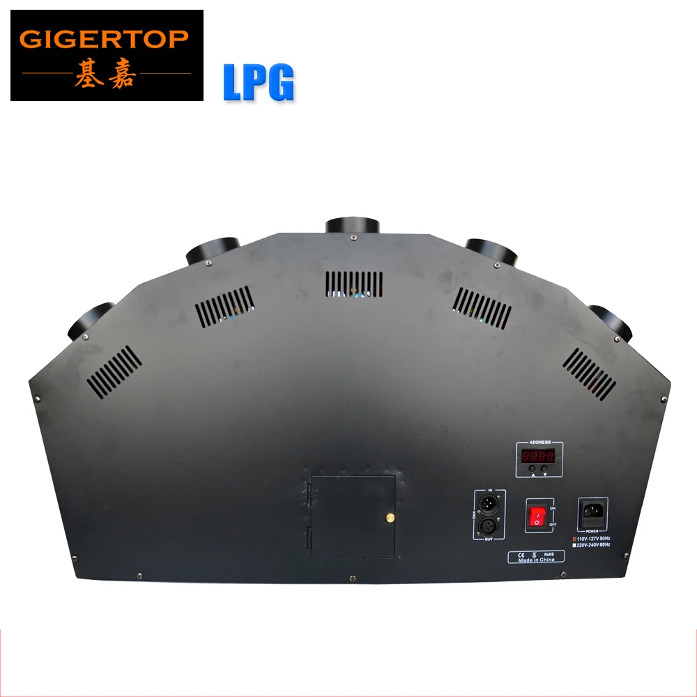 New Designed 5 Head DMX LPG Fire Machine 5 Finger LPG Flame Machine 90V