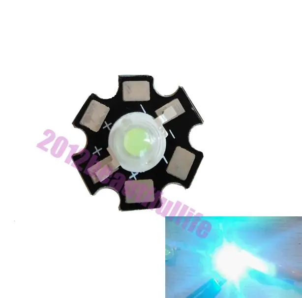 

50pcs/lot 1W 3W Ice Blue High Power Led