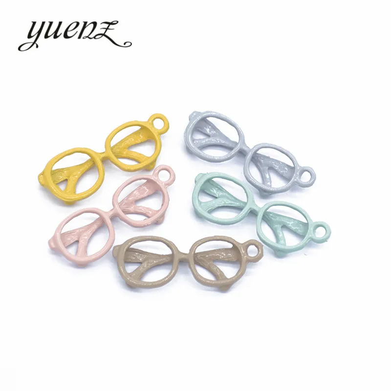 YuenZ 20 pcs Colori Della Caramella Occhiali Stile Misto di Fascino Della Lega Vernice Del Pendente per Monili Che Fanno FAI DA TE misura la Collana Accessorie W53