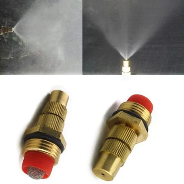 

4PCS 1/2 Inch Brass Adjustable High Atomizing Mist NozzleLawn fine mist Humidification cooling Watering Sprinkling irrigation