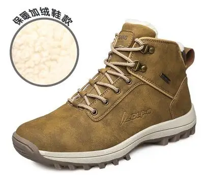 

Men Boots Winter With Fur 2016 Warm Snow Boots Men Outdoor Boot Work Shoes Men Footwear Fashion Male Rubber Ankle Boots