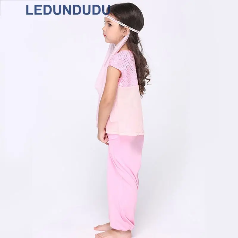 Kids Pink Lace Princess Cosplay Costumes Girls Ballet Dress Childres Dance Dress Fancy Party Suit   (15)