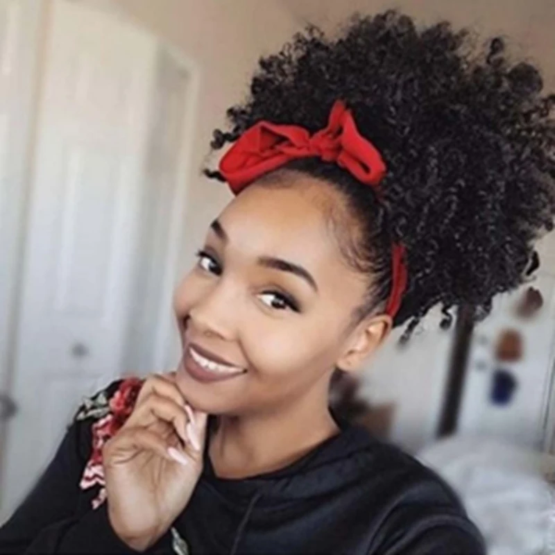 

5inch 8inch Meatball Head Womens Wigs Front Human Hair Wig Short Bob Wigs for Women African American