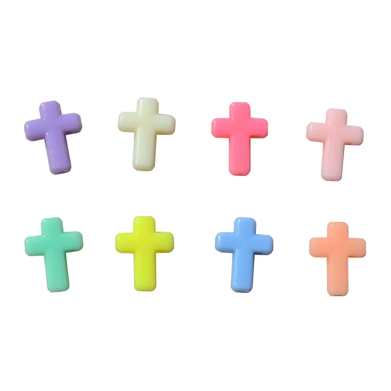 

Supply DIY Fashion Jewelry Accessory,New Style Spring Color Acrylic Beads,15*9MM Acrylic Cross,Mix Color