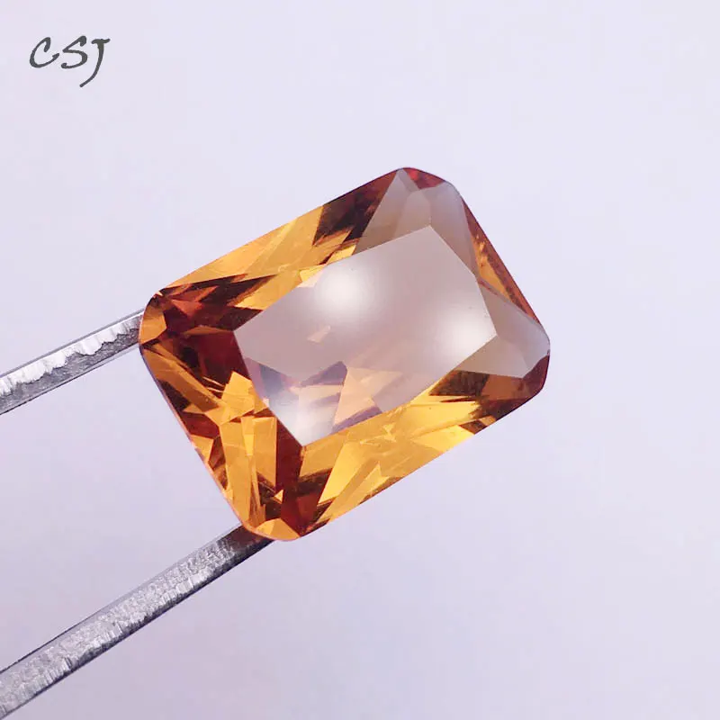 

CSJ Created Diaspore Zultanite Rectangle Cut Loose Gemstone Sultanite For Diy Fine Jewelry Silver Mounting Color Change Stone