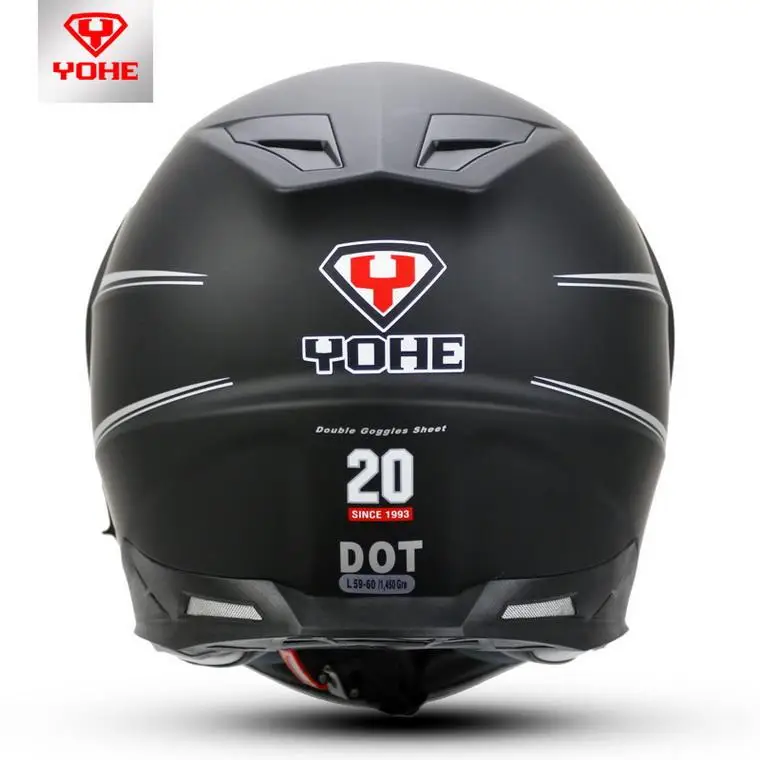 Новинка YOHE двойные линзы для беговых мотоциклетных шлемов зимние внедорожные мотоциклетные шлемы из АБС-пластика YH-628A L XL XXL