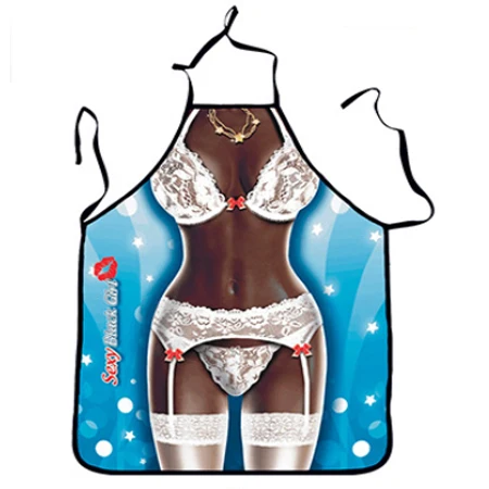 Kitchen Cooking Apron Printed Funny Aprons Dinner Party Baking Tool Delantal Cocina For Woman Fried Picnic Accessory CWQ006