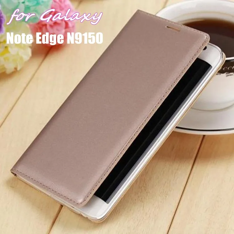 

Leather Wallet Flip Cover Battery Housing Case Protect Skin Shell With Card Holder Holster For Samsung Galaxy Note Edge N9150