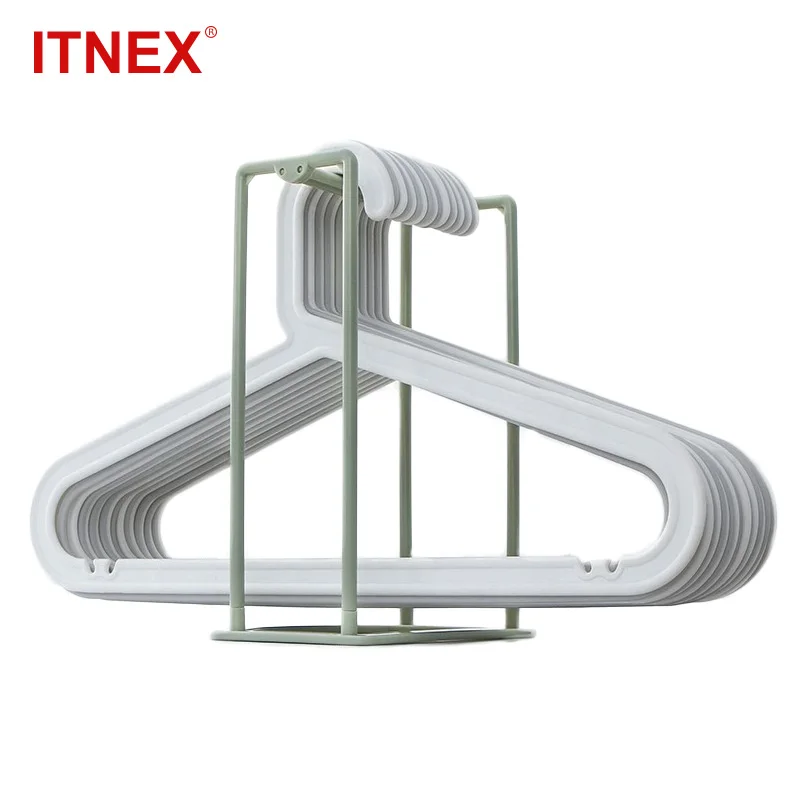 

ITNEX Plastic Hangers Storage Rack Vertical Creative Finishing Frame Home Hanger Companion Towels Rack Table Storage Holder Rack