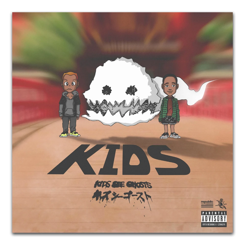 Z0416 Плакаты и принтами в стиле Канье Уэста &amp Kid Cudi 2018 музыкальный альбом для детей