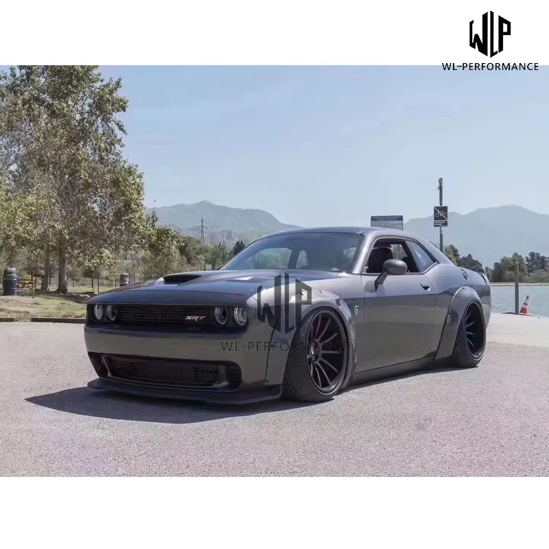 Высокое качество FRP Неокрашенный LB стиль автомобиля Стайлинг для Dodge Challenger SRT автомобильные наборы кузова 09-16