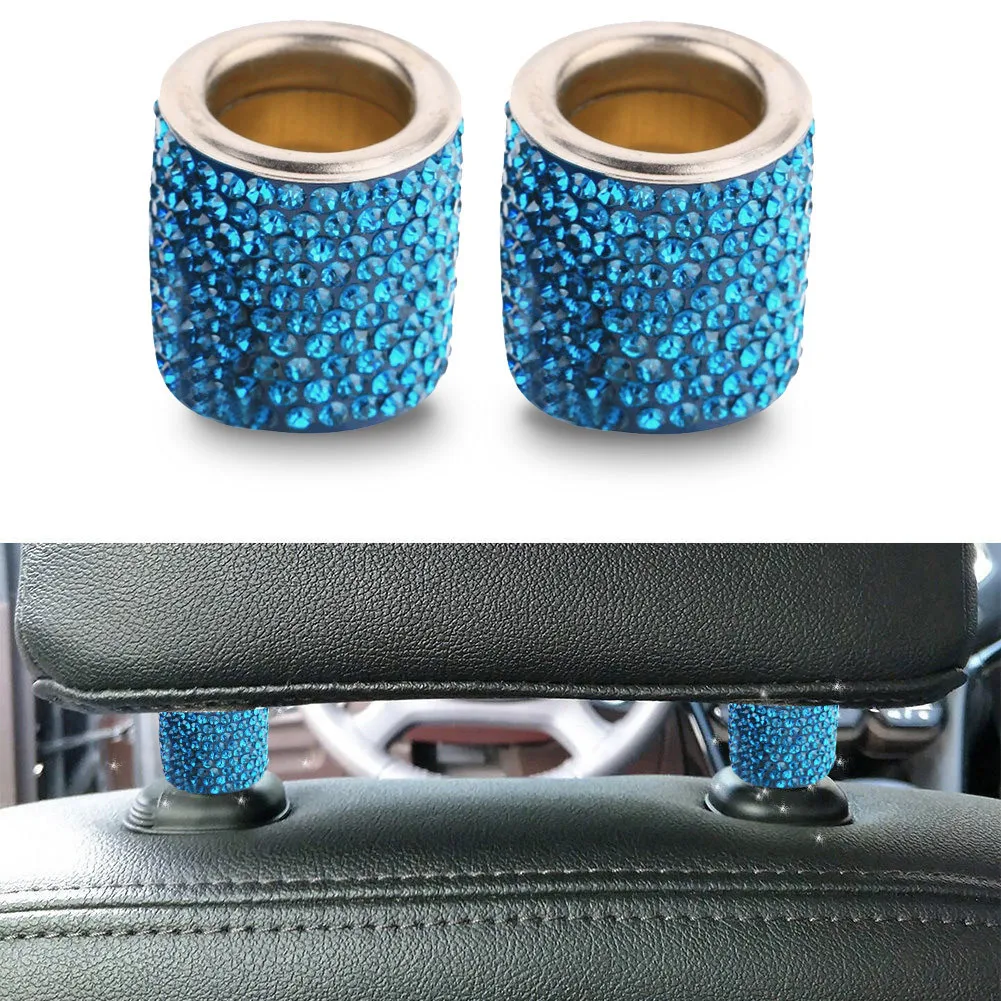 2 шт. Хрустальный Автомобильный подголовник с шармом для Volkswagen VW Passat B6 B5 B7 B8 Golf 4 5 7 6