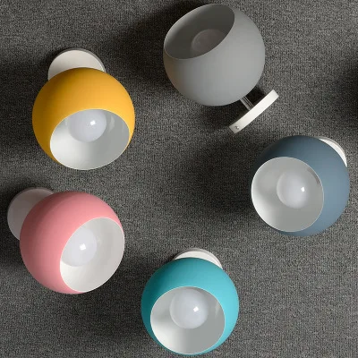 

DeFong LED Fashion Europe Ceiling Wall Light E27 Bulb Aisle Colorful Ball Lamps for Bedroom Corridor Living Room Decoration