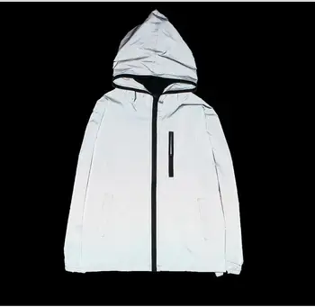 

Spring Men windbreaker reflective jacket casual hip hop skateboard jackets and coats chaqueta hombre Men windbreaker 030413