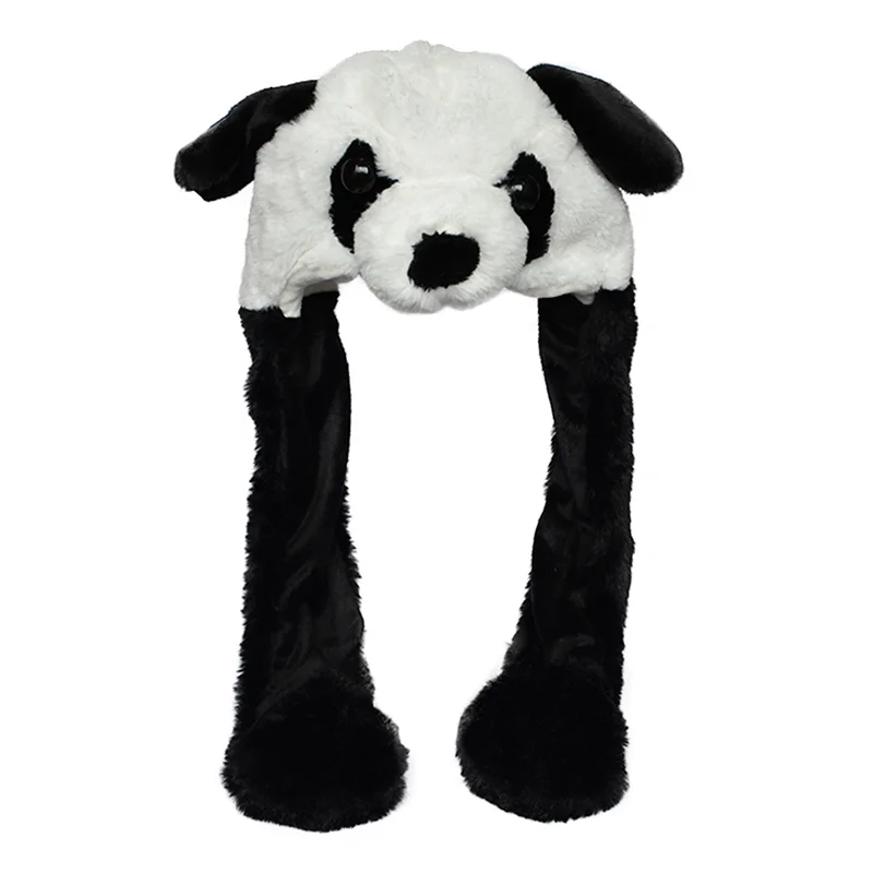 Douchow милые плюшевые белые панды, шапка с лапами для взрослых, подростков, детей, мальчиков и девочек, зимние шапочки