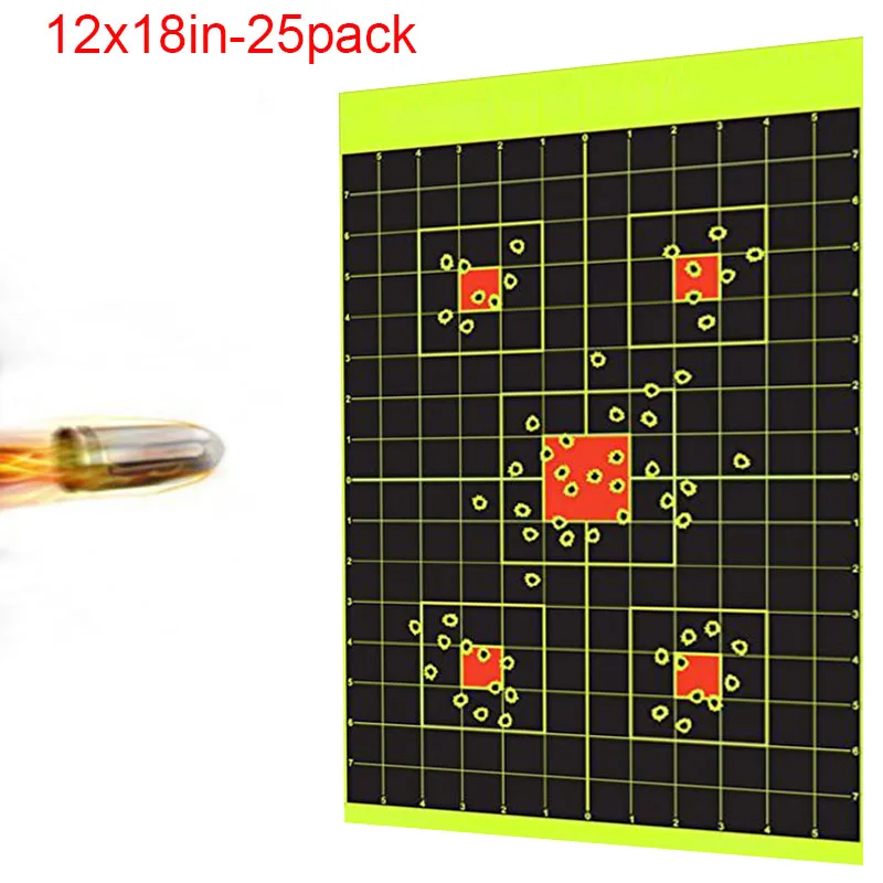 

12"x18in 25count Sight In shooting Target - shooting stickers paintball slingshot hunting air rifle bb gun for shooter practice