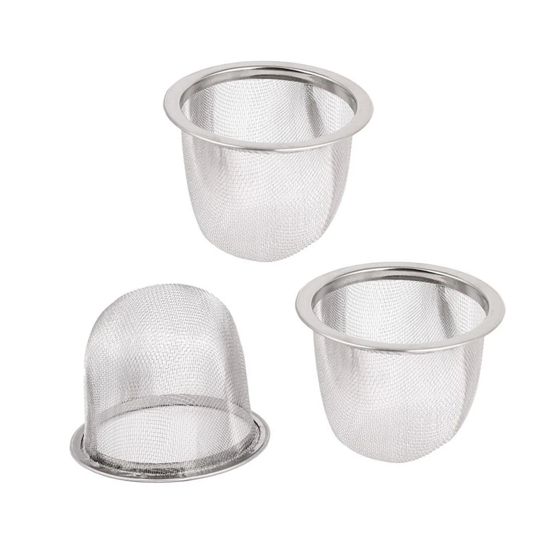 

Stainless steel mesh brewing unit tea leaves strainer 70 mm diameter 3pcs