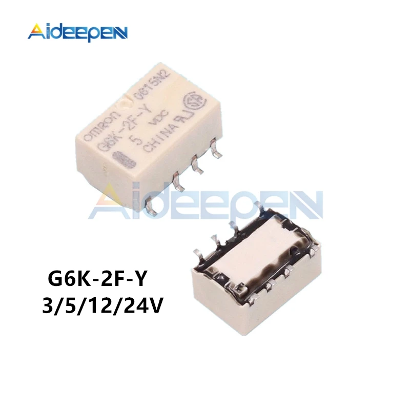 1 шт. DC 3V 5V 12V 24V SMD G6K-2F-Y реле сигнала 8 Pin для реле Omron