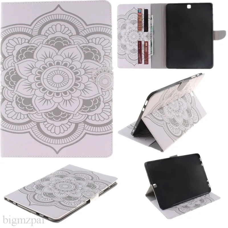 2 Sides Painted Tablet Case For Samsung Galaxy Tab S2 9.7'' T815SM -T810 Case Wallet Flip PU Leather Cover for Clever Gilrs Boy (79)