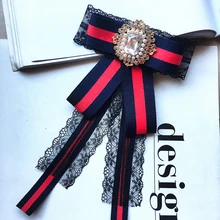 Стиль колледжа с бантом для свадьбы Классический Полосатый бант для женщин галстук-бабочка многоразовая одежда с кружевным бантом Рубашка аксессуары