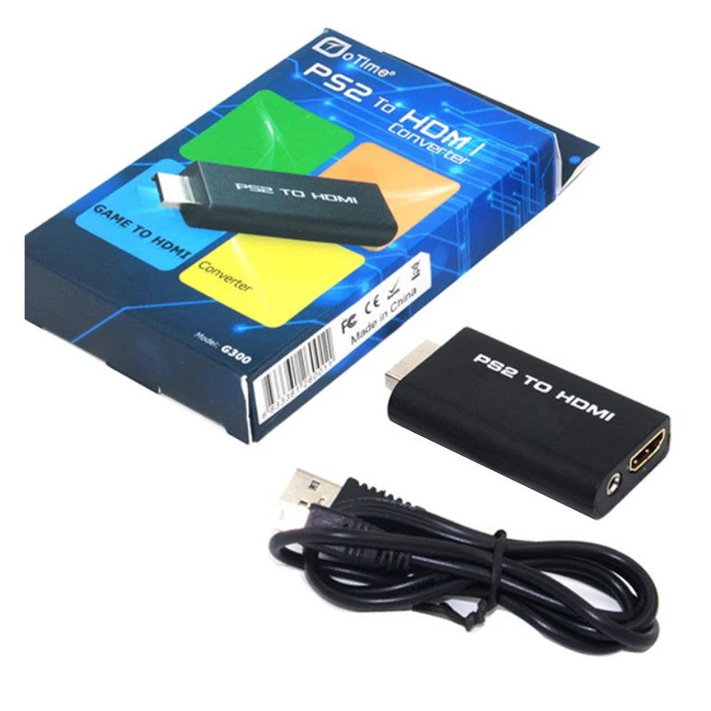 

480i/480p/576i Audio Video Converter Adapter HDV-G300 PS2 to HDMI with 3.5mm Audio Output Supports All PS2 Display Modes
