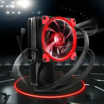 

120mm 4Pin PWM RGB LED CPU Water Cooler Cooling Fan Integrated CPU Cooler Fan Cooling Radiator For Inter LGA115x 2011 1366 AMD