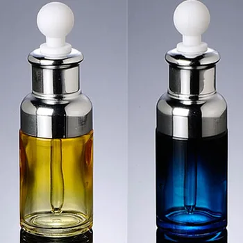 

20ml 40ml 50pcs/lot yellow/blue glass bottle essential oils bottle,glass dropper bottles for essence skin care product