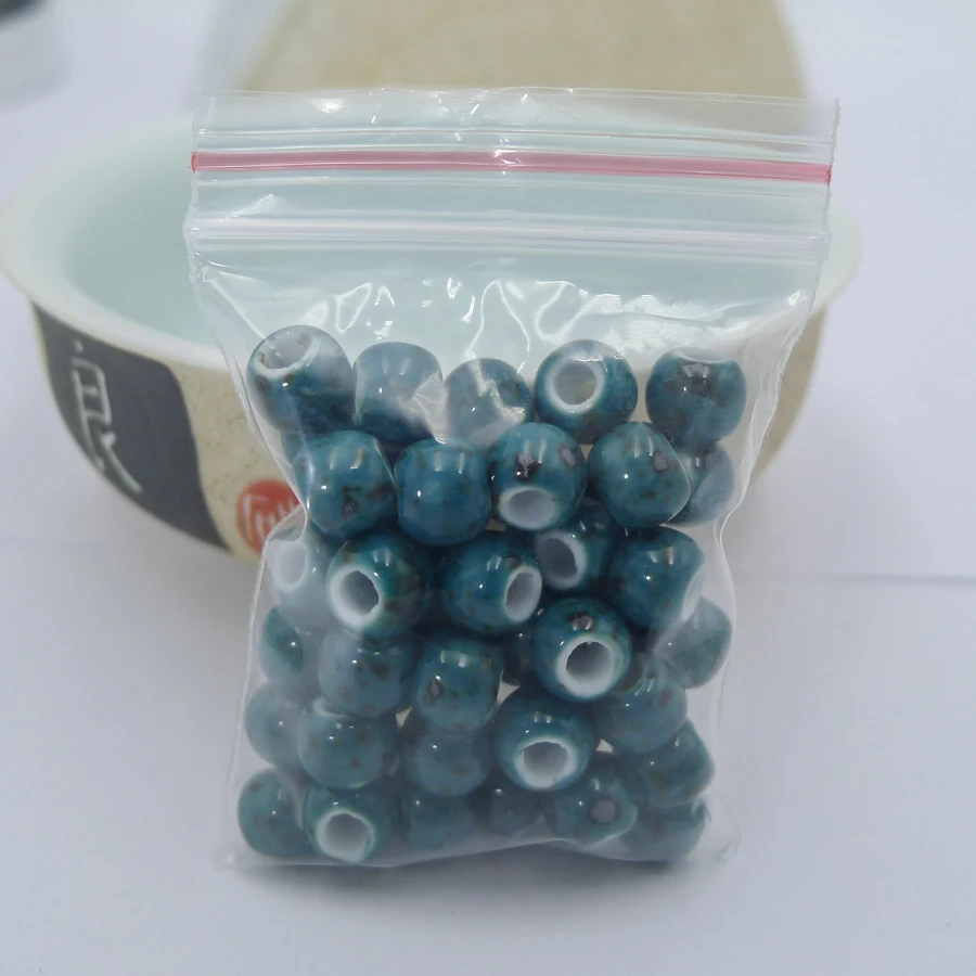 China Ceramic beads not glass flower Procelain bead for jewelry making 6mm 50pieces/lot beads#A511A