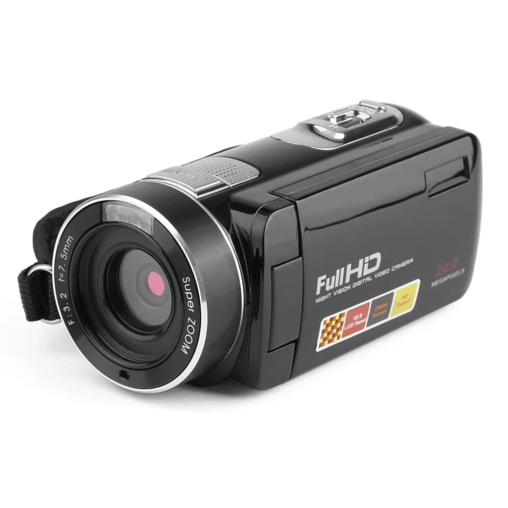 Portable Night Vision FHD 1920 x 1080 3.0 Inch LCD Touchscreen 18X 24MP Digital Video Camera Camcorder