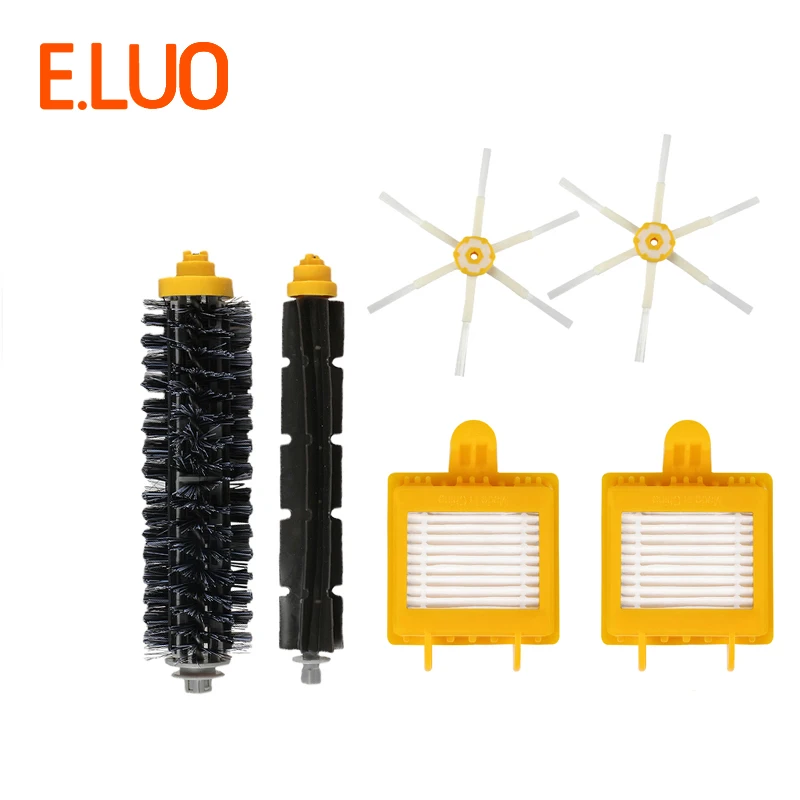 

Cheapest Spare Parts 2pcs 6-armed Side Brush+1set Flexible Turbo Brush + 2pcs HEPA Filter for 760 770 780 790 Vacuum Cleaner