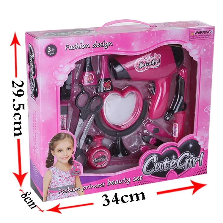 Kits de Cabeleireiro Gadget para Crianças Simulação Penteadeira Maquiagem Educativo Engraçado Puzzle Brinquedos Fingir Jogar 20 Móveis de brinquedos