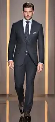 2017 последние конструкции пальто брюки черный формальный свадебный костюм для Для мужчин Костюмы индивидуальный заказ жениха Блейзер