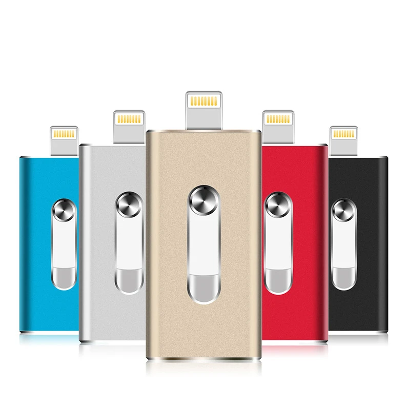 USB флэш-накопитель 128 Гб 64 ГБ 32 ГБ 16 ГБ для iPhone X 8 7 plus iOS Android Phon flash drive Lightning Pen drive 3 в 1 Memory Stick