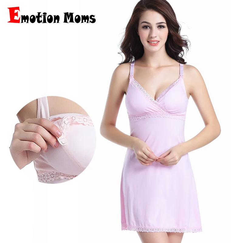 

Emotion Moms Maternity Clothing Sleeveless Nursing Dresses Breastfeeding Dress for pregnant women Maternity Nightdress Summer