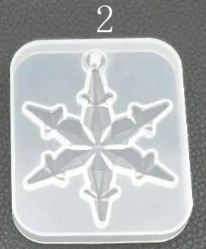 diy зеркало, Кристалл Смола снег с отверстием формочка для силиконовой Подвески Ювелирные ожерелья ручной работы кулон - Цвет: 2