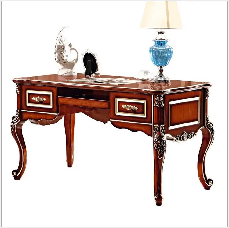 French Baroque Style Luxury Executive Office Desk European Classic Wood Carving Writing Table Retro Home Office Furniture 900 Furniture Gift Furniture Specificationstable Manicure Aliexpress