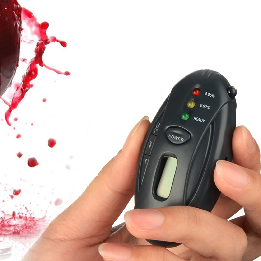 SUGERYY البسيطة مضيا دلاية مفاتيح LED Alcoholimetro الكحول وقوف السيارات الادوات جهاز اختبار رقمي نسبة الكحول رقمي مع Lcd مؤقت الساعة