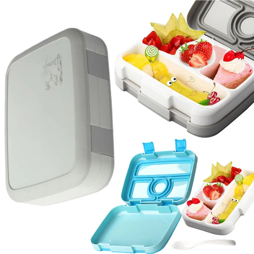 

Outdoor Camping Hiking Portable Plastic Food Prep Containers Storage Lunch Box Compartment Multi-Grids