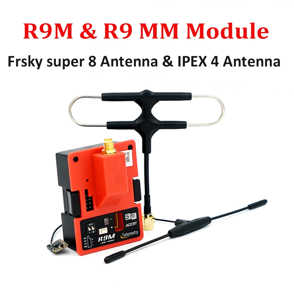 

R9M & R9M Lite module R9MM R9 slim+ Receiver Original FrSky super 8 Antenna & IPEX4 Antenna 900MHz for R9 MINI / R9MM receiver