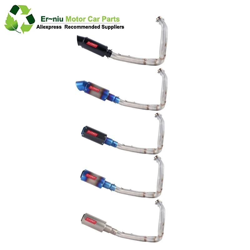 

Full system Slip On For kawasaki ER6N ER6F Ninja650R 2012-2016 Motorcycle Exhaust Muffler Escape Modifed Mid Link Middle pipe