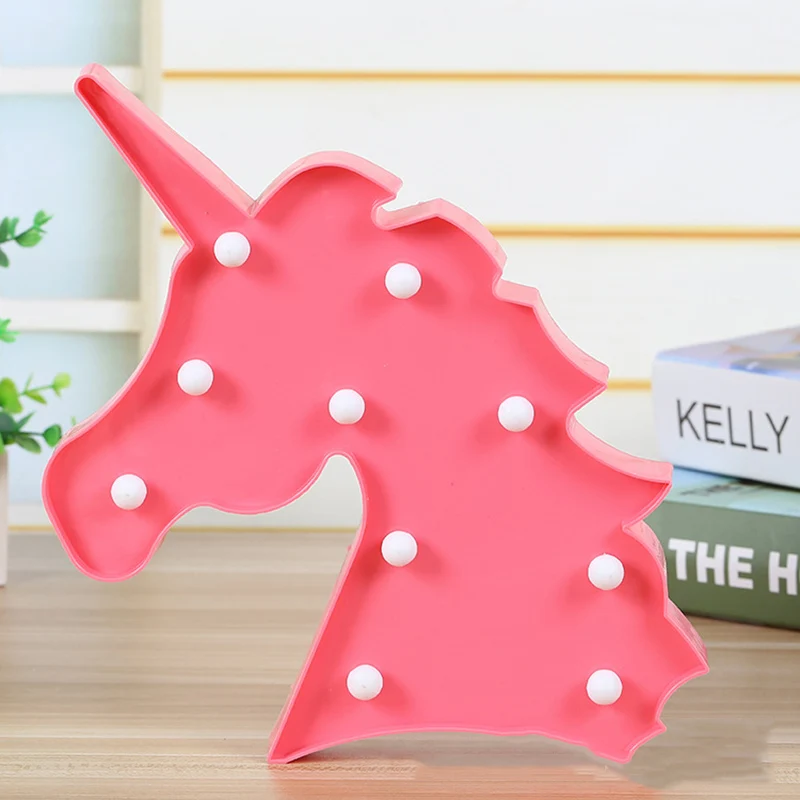  Night Light Unicorn Lamp LED Unicornio Head Children's Night Light 3D Colorful Lamps For New Year G - 32858002062