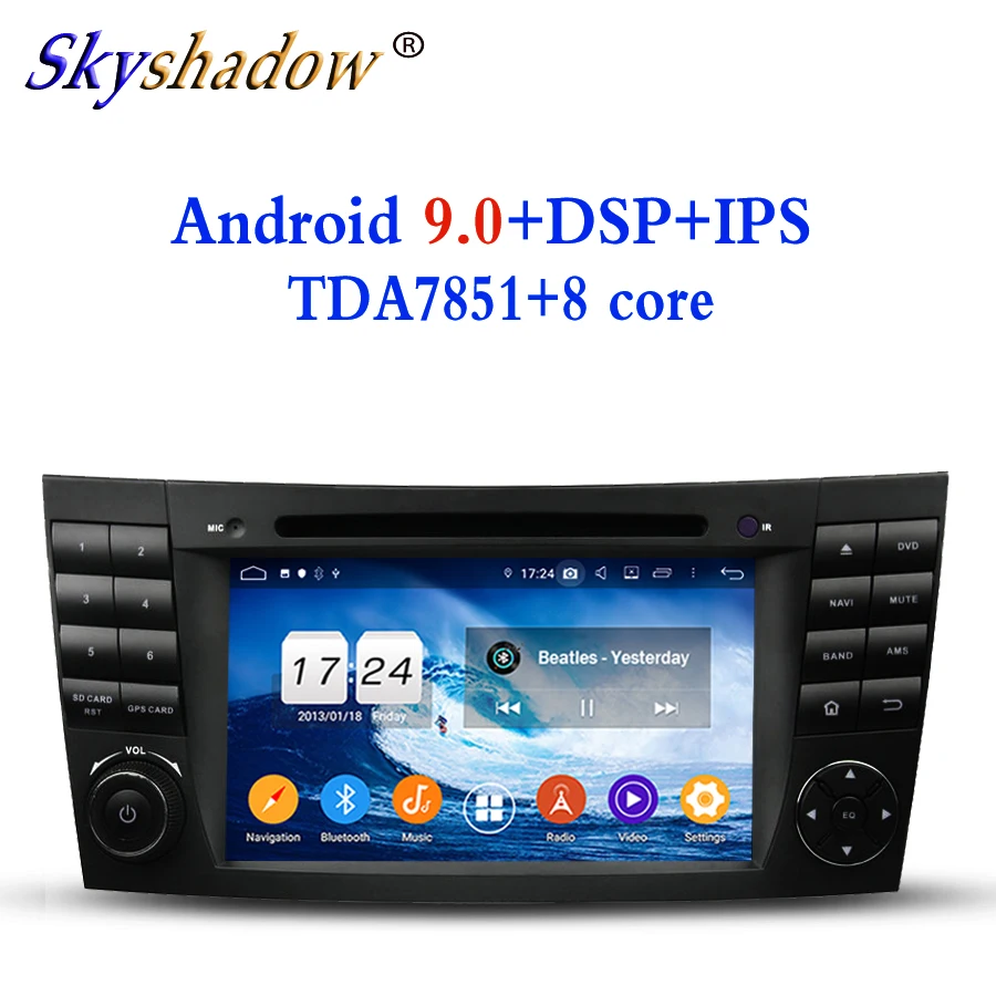 HD TDA7851 8 Core 4 Гб ram 32 ГБ Android 9,0 для Benz W211 W219 W463 2001-2007 2008 автомобильный dvd-плеер Wifi BT 4,2 RDS радио gps карта