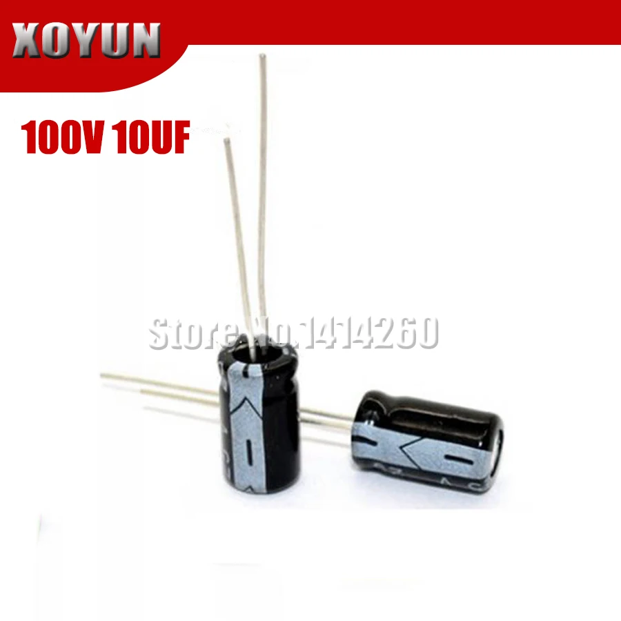 50PCS Higt quality 100V10UF 6X11mm 6.3*11 10UF 100V Electrolytic capacitor | Электронные компоненты и