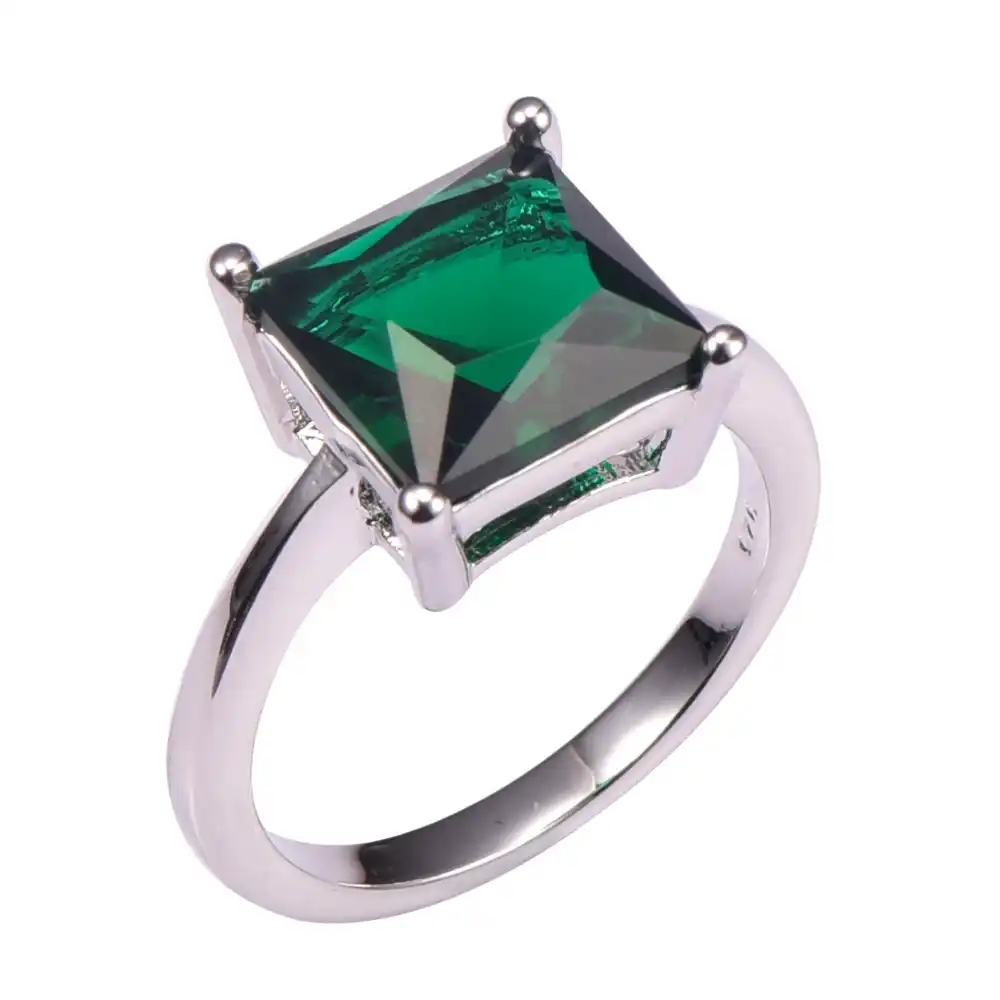 Emerald silver Ring panna silver ring