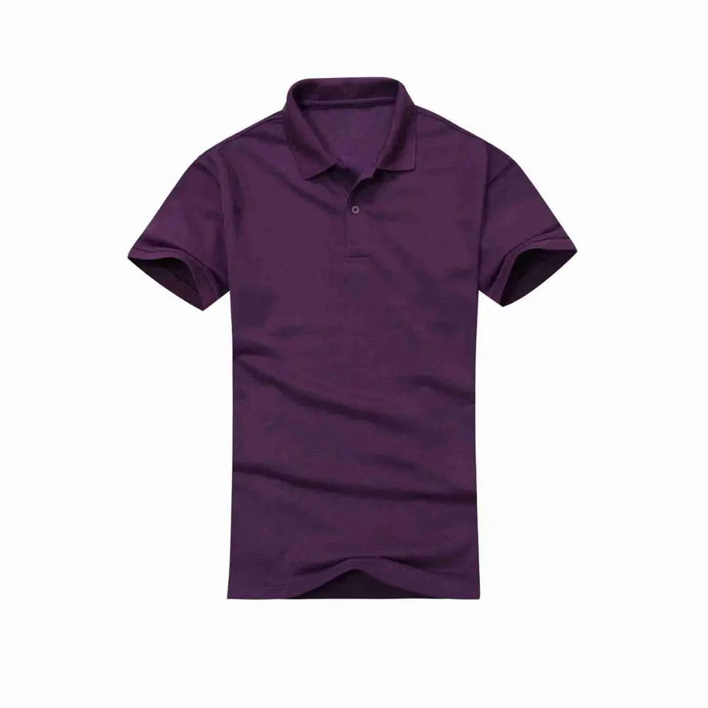 Брендовые однотонные женские плотные поло с коротким рукавом летние хлопковые повседневные женские быстросохнущие рубашки поло размера плюс 3XL - Цвет: purple
