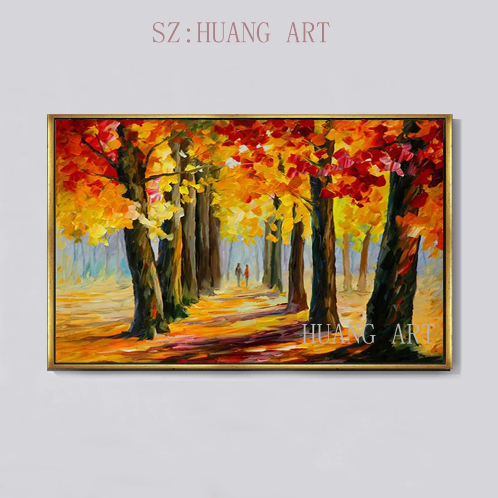 

100% Separate Hand Paint Europe Cities Landscape Palette Knife Painting Netherlands Amsterdam Picture For Home Modern Decor